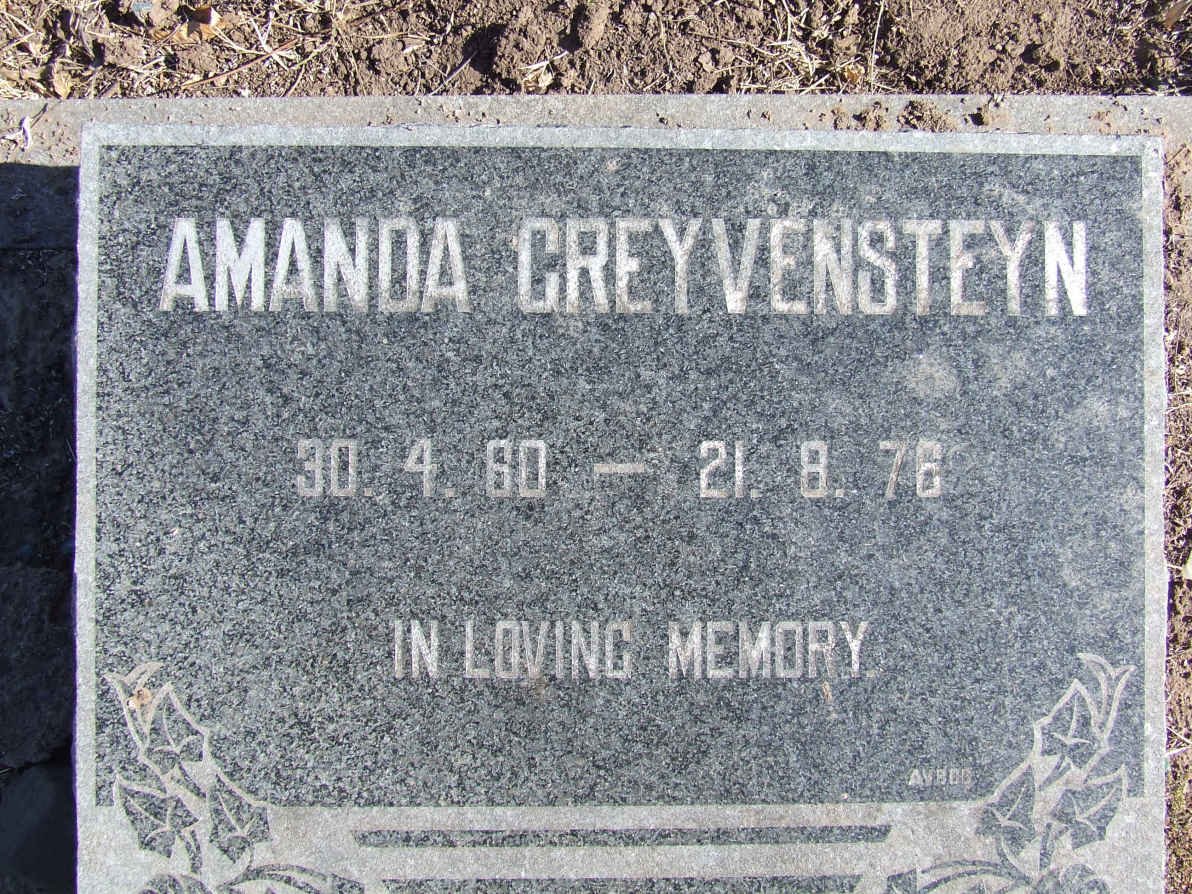 GREYVENSTEYN Amanda 1960-1976