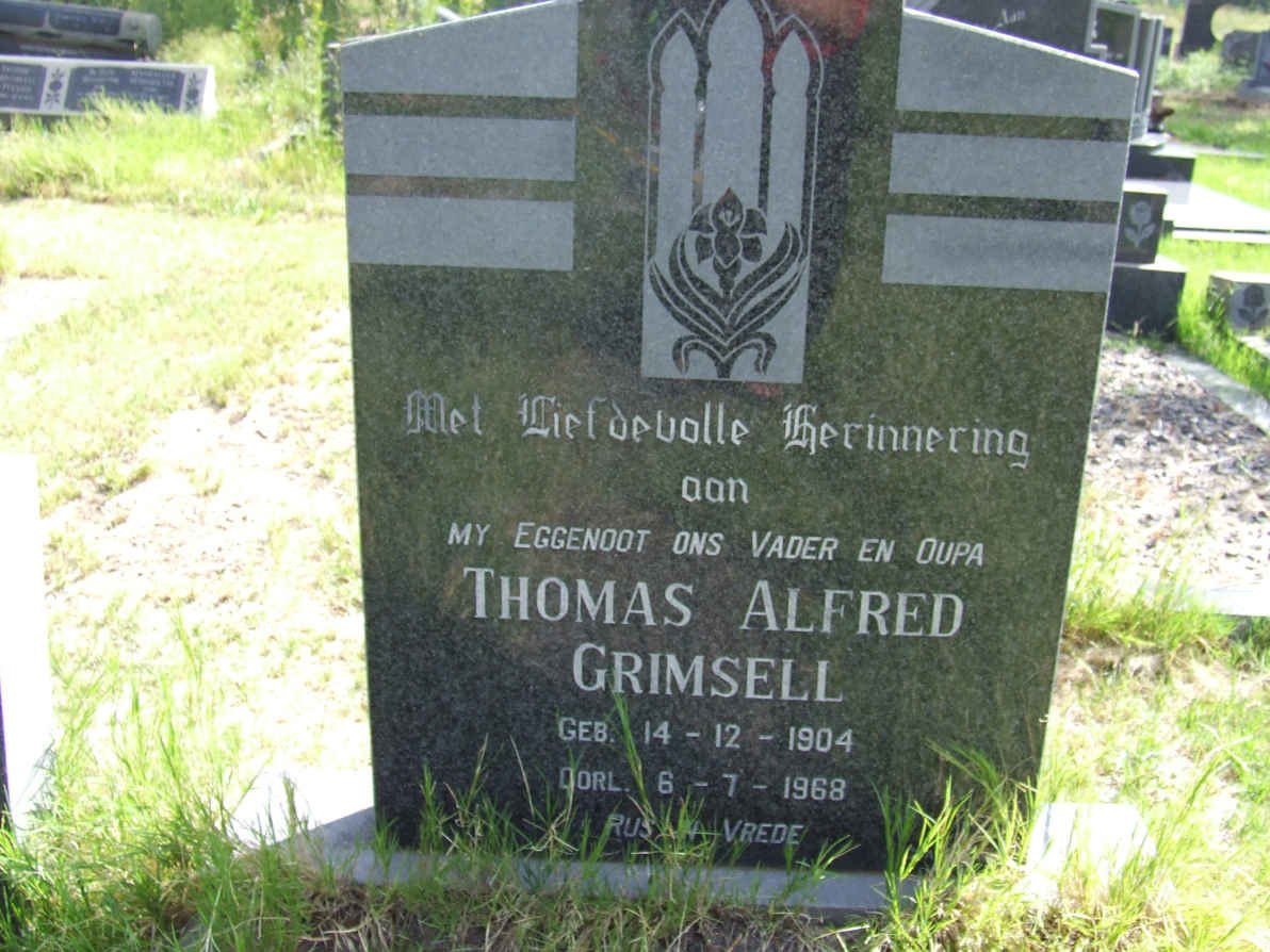 GRIMSELL Thomas Alfred 1904-1968