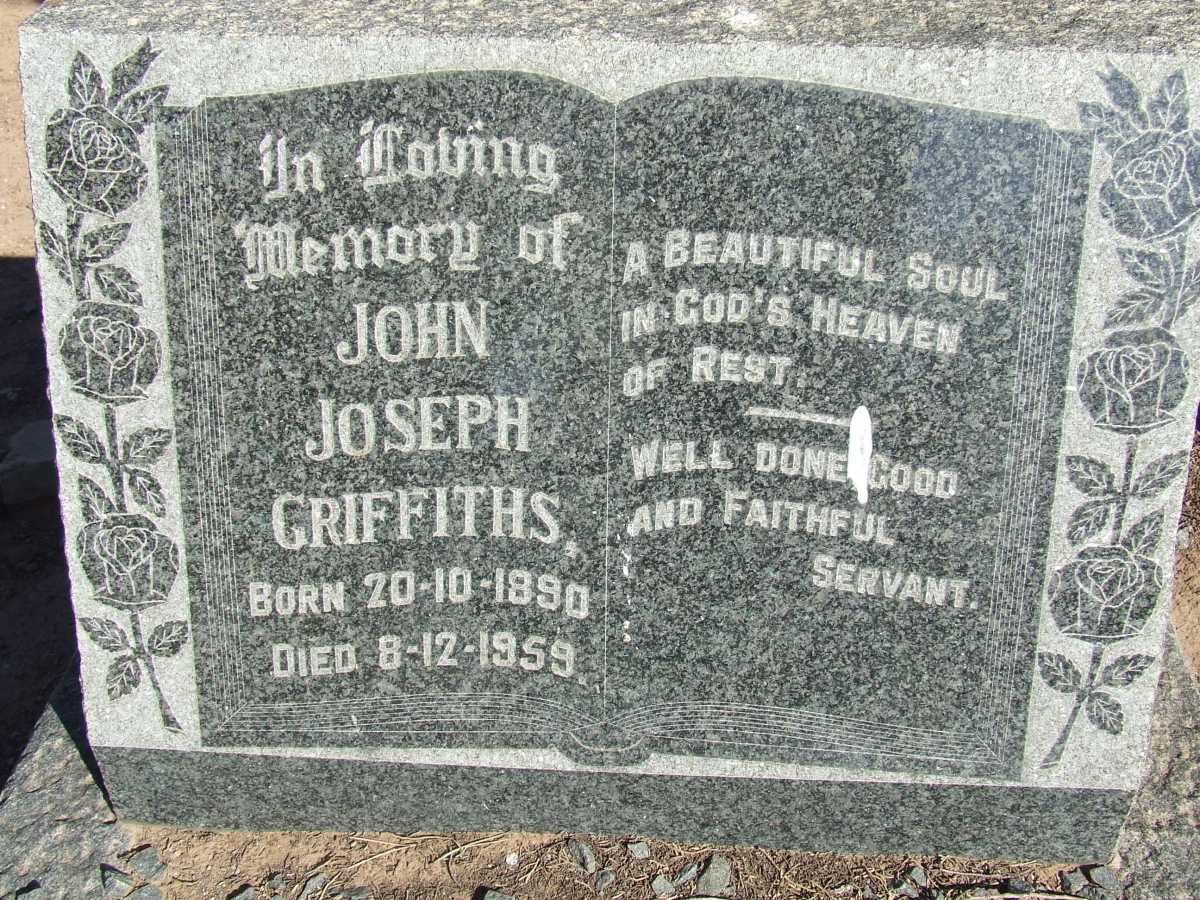 GRIFFITHS John Joseph 1890-1959
