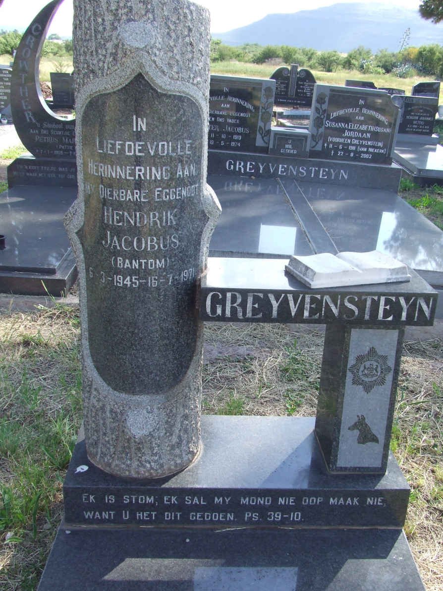 GREYVENSTEYN Hendrik Jacobus 1945-1971