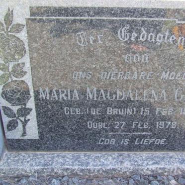 GREEFF Maria Magdalena nee DE BRUIN 1896-1978