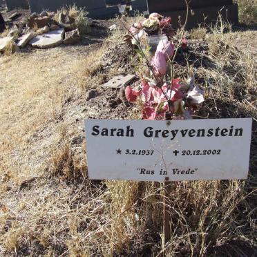 GREYVENSTEIN Sarah 1937-2002