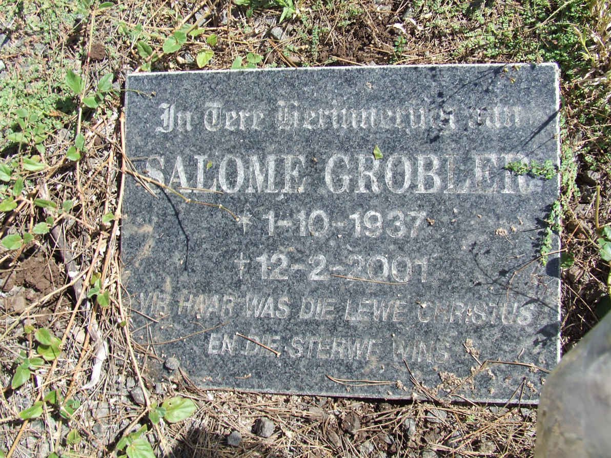 GROBLER Salome 1937-2001