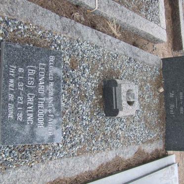 GREYLING Leonard Theodore 1937-1992 &amp; Fanny Desbrowe DICKSON 1899-1952