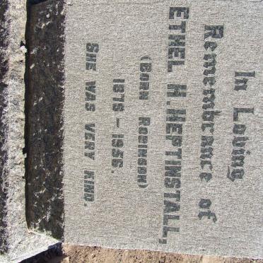 HEPTINSTALL Ethel H. nee Robinson 1875-1956