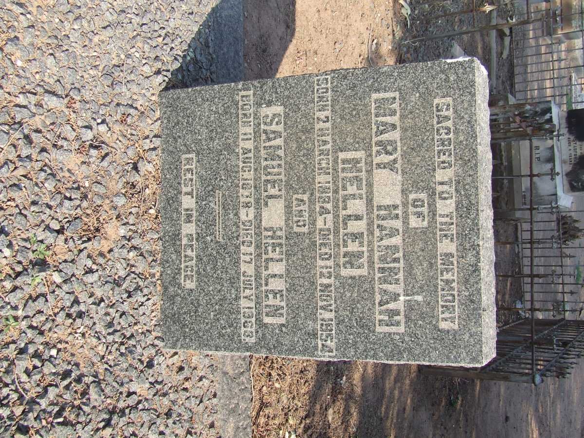 HELLEN Samuel 1878-1968 &amp; Mary Hannah 1884-1954