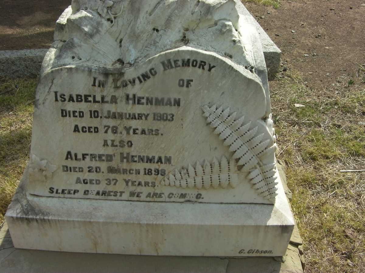 HENMAN Alfred -1898 :: HENMAN Isabella -1903