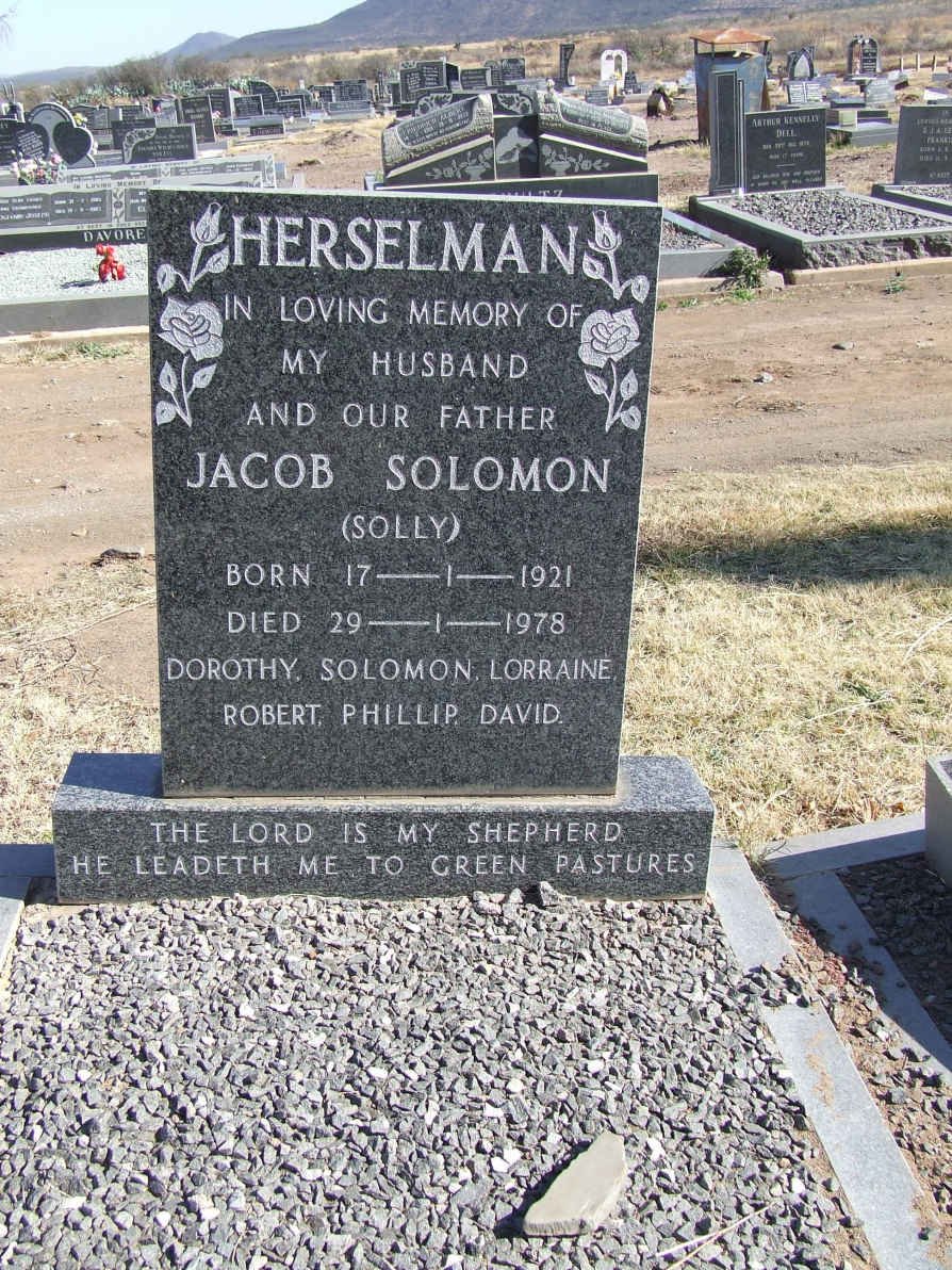 HERSELMAN Jacob Solomon 1921-1978