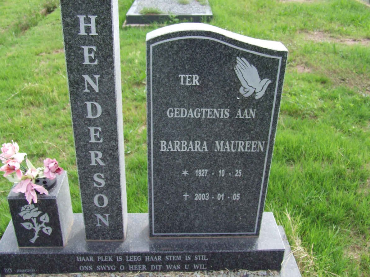 HENDERSON Barbara Maureen 1927-2003