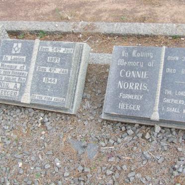 HEEGER Neil A. 1887-1944 &amp; Connie NORRIS, formerly HEEGER 1906-1972
