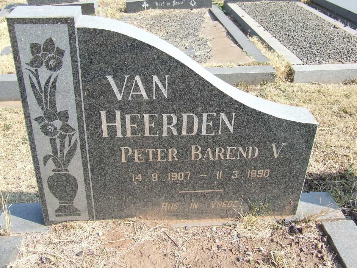 HEERDEN Peter Barend V., van  1907-1990