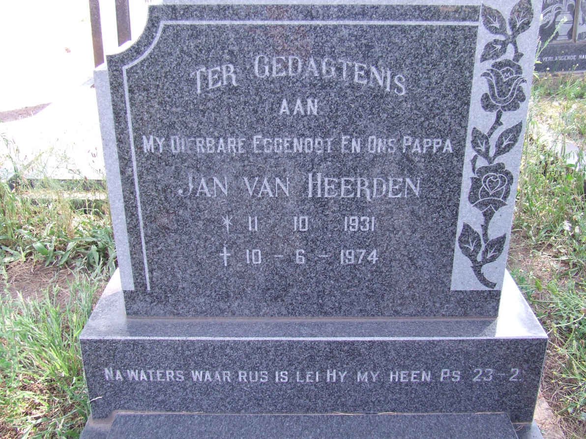 HEERDEN Jan, van 1931-1974