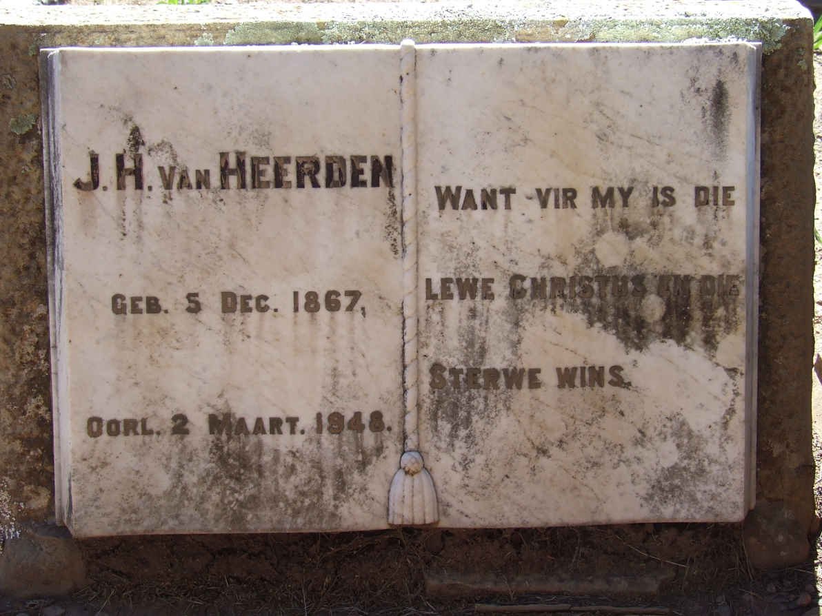 HEERDEN J.H., van 1867-1948