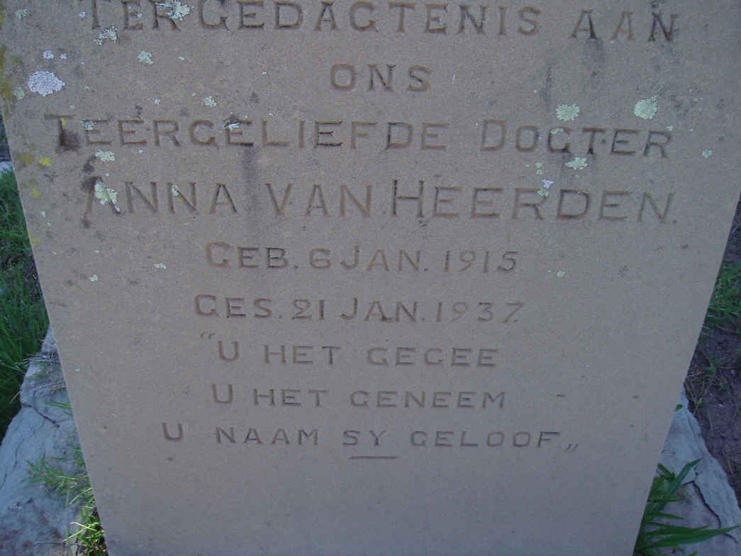 HEERDEN Anna, van 1915-1927