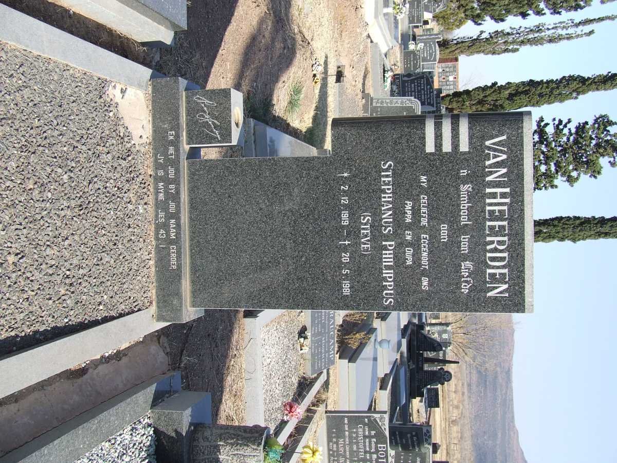 HEERDEN Stephanus Philippus, van 1919-1981