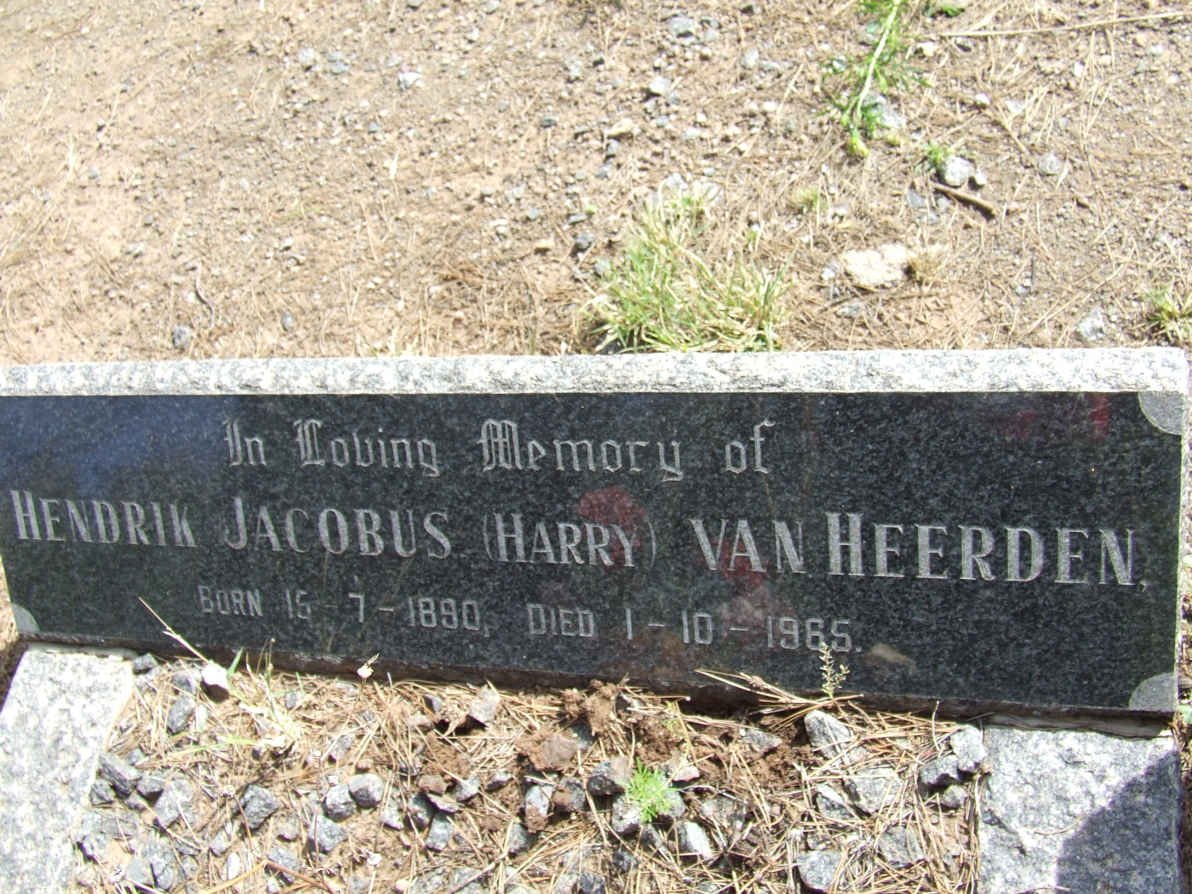 HEERDEN Hendrik Jacobus, van 1890-1965