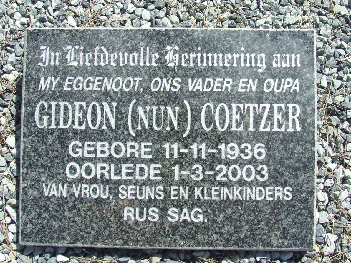 COETZER Gideon 1936-2003