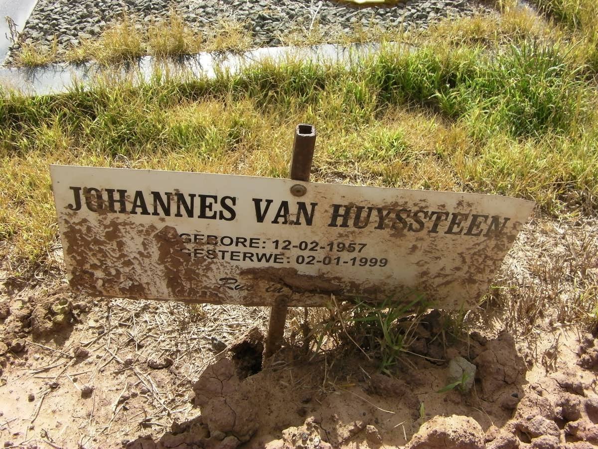 HUYSSTEEN Johannes, van 1957-1999