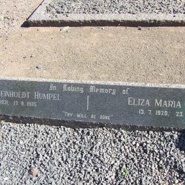 HUMPEL Rohmer Reinholdt 1921-1985 &amp; Eliza Maria 1920-1967