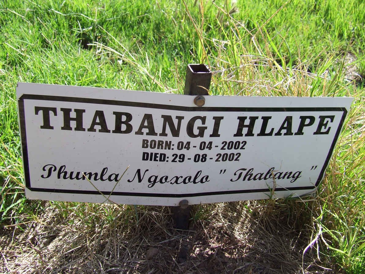 HLAPE Thabani 2002-2002