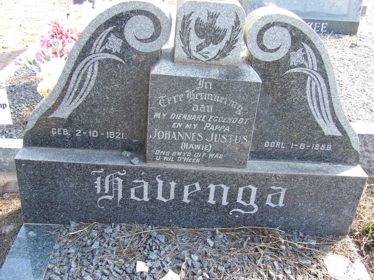 HAVENGA Johannes Justus 1921-1956
