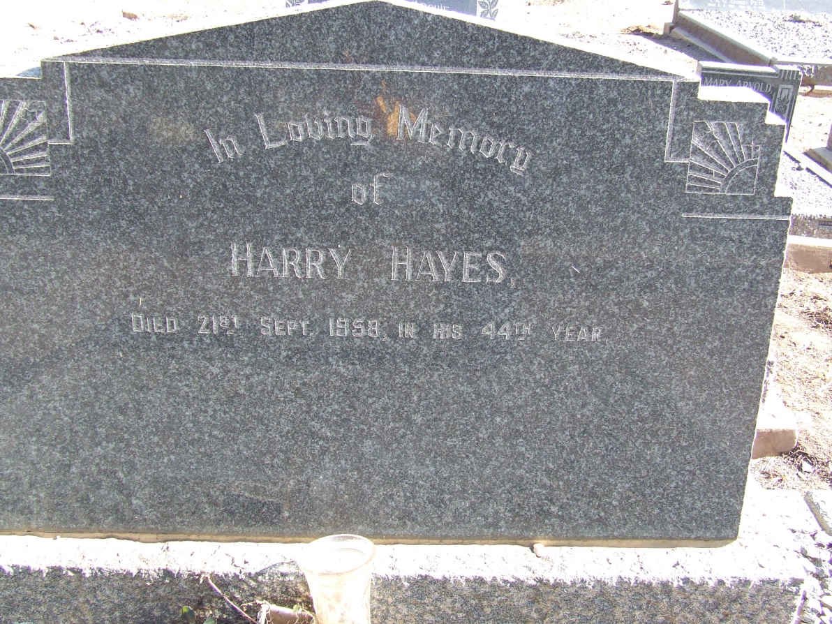 HAYES Harry -1958