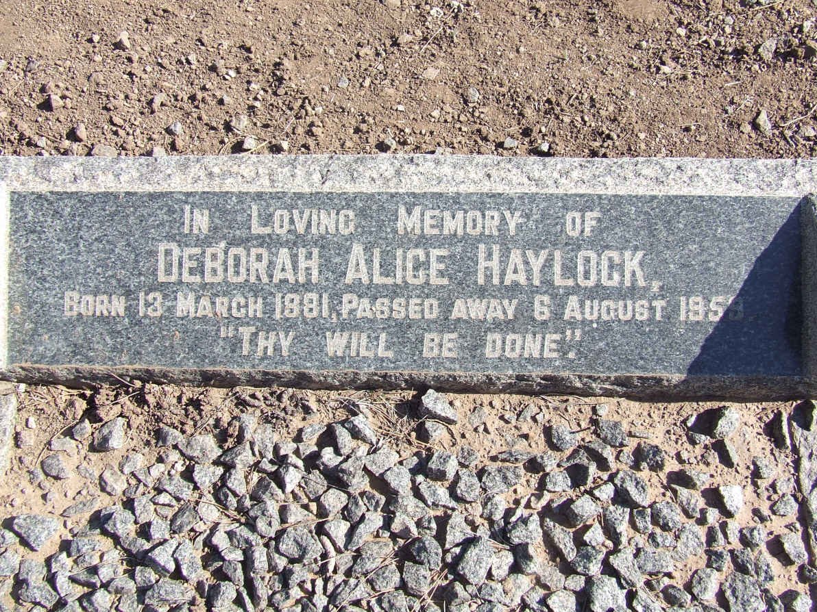 HAYLOCK Deborah Alice 1881-1959