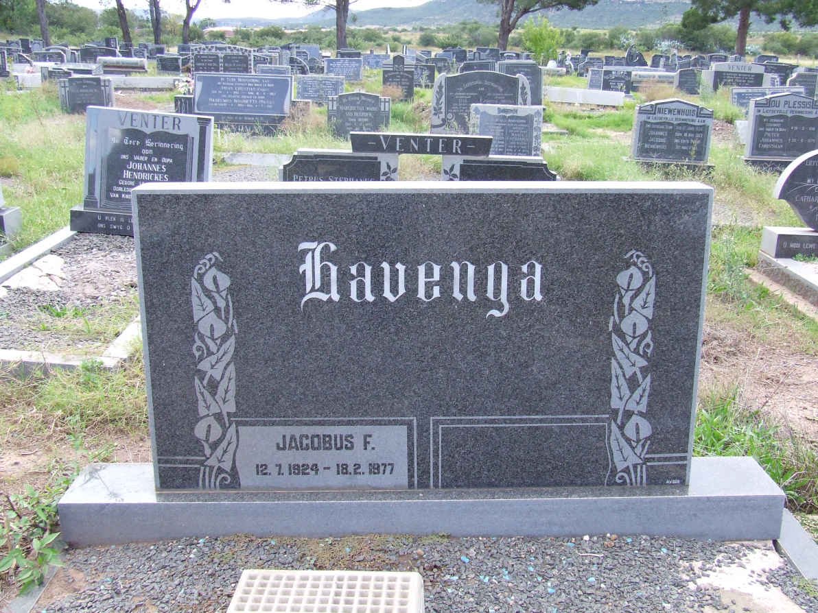 HAVENGA Jacobus F. 1924-1977