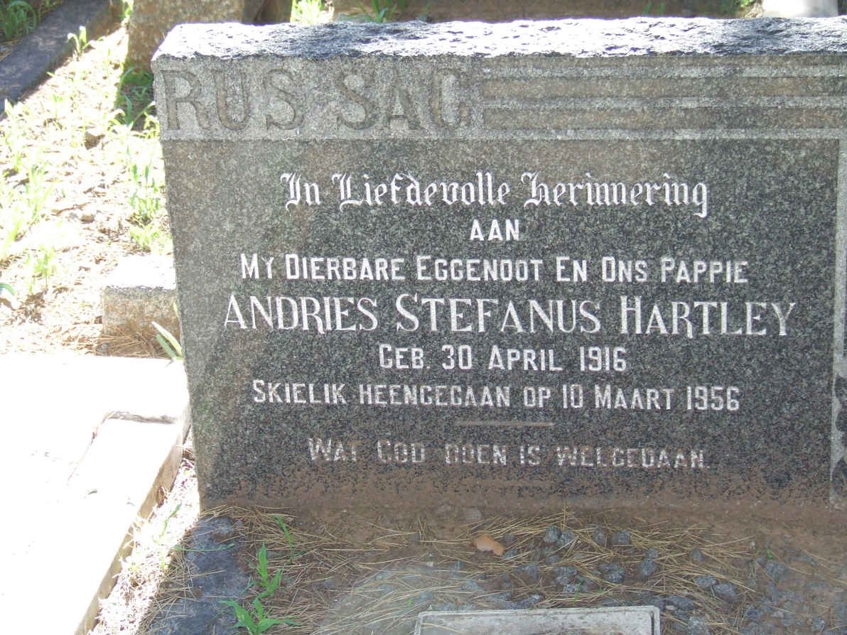 HARTLEY Andries Stefanus 1916-1956