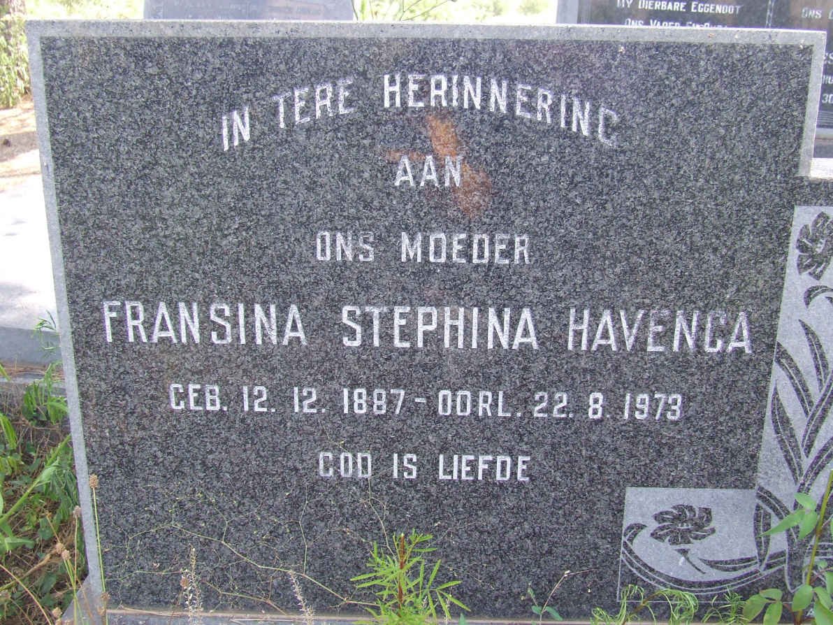 HAVENGA Fransina Stephina 1887-1973