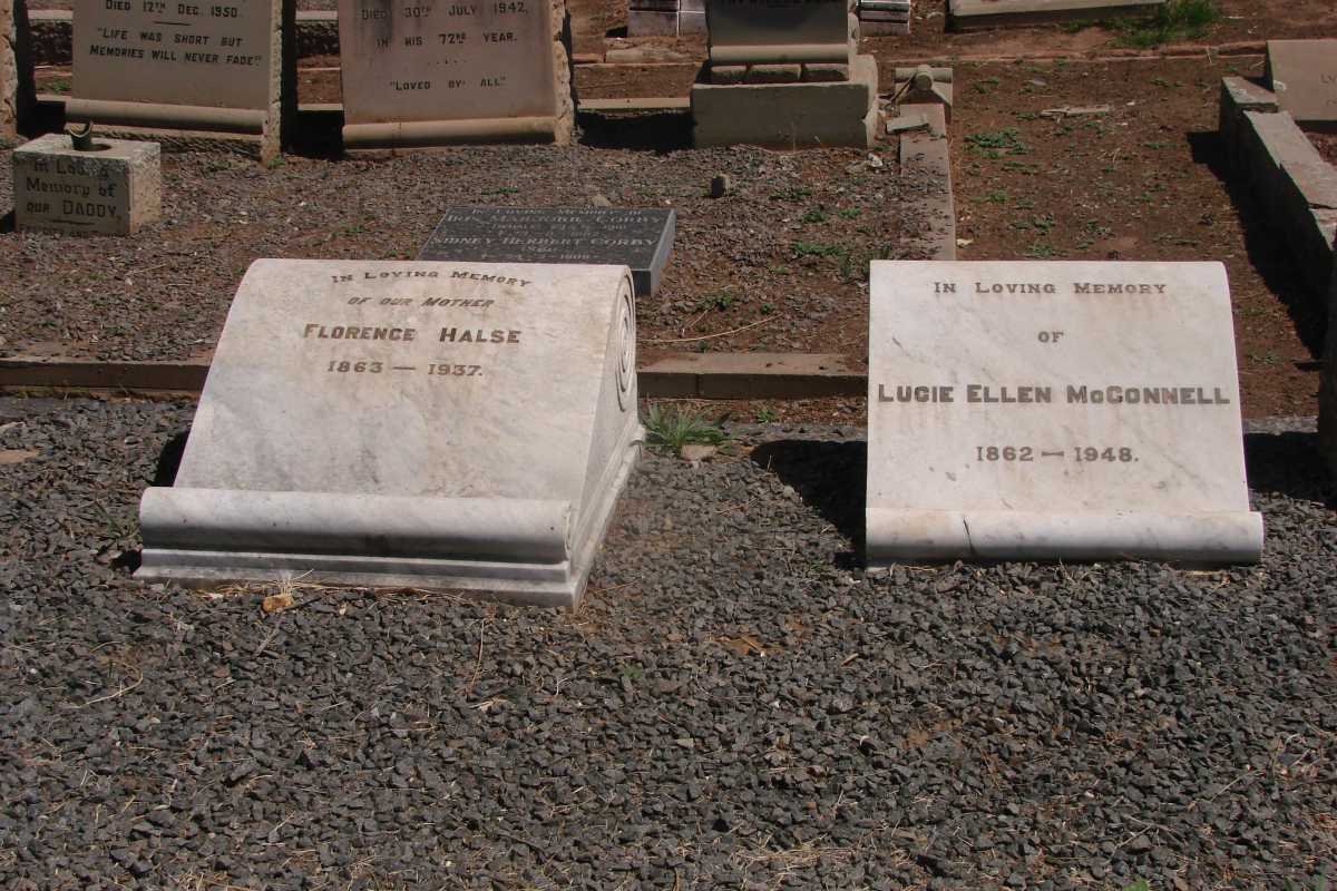 HALSE Florence 1863-1937 :: MCCONNELL Lucie Ellen 1862-1948