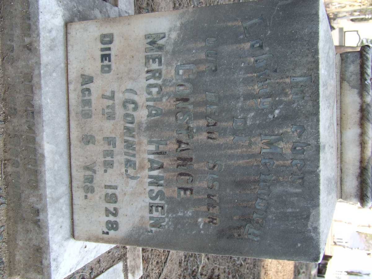 HANSEN Constance Mercia -1928