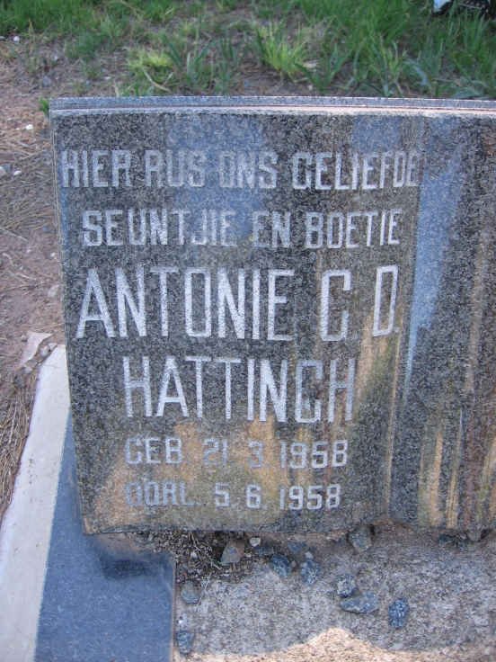 HATTINGH Antonie C.D. 1958-1958