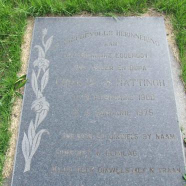 HATTINGH Cronje J. 1900-1975