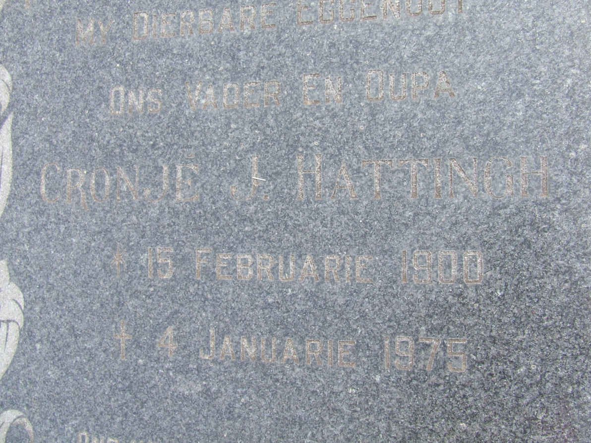 HATTINGH Cronje J. 1900-1975
