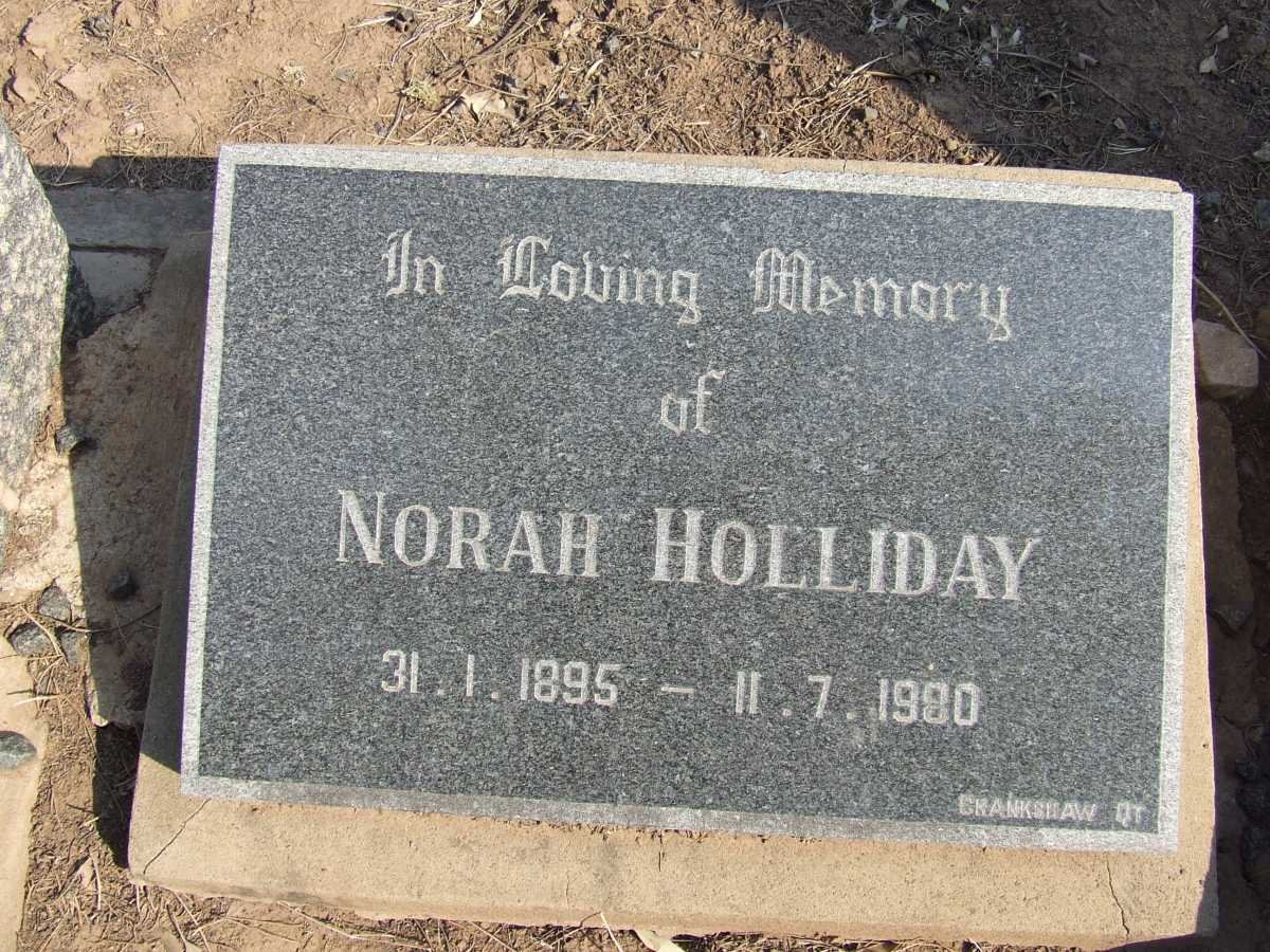HOLLIDAY Norah 1895-1980