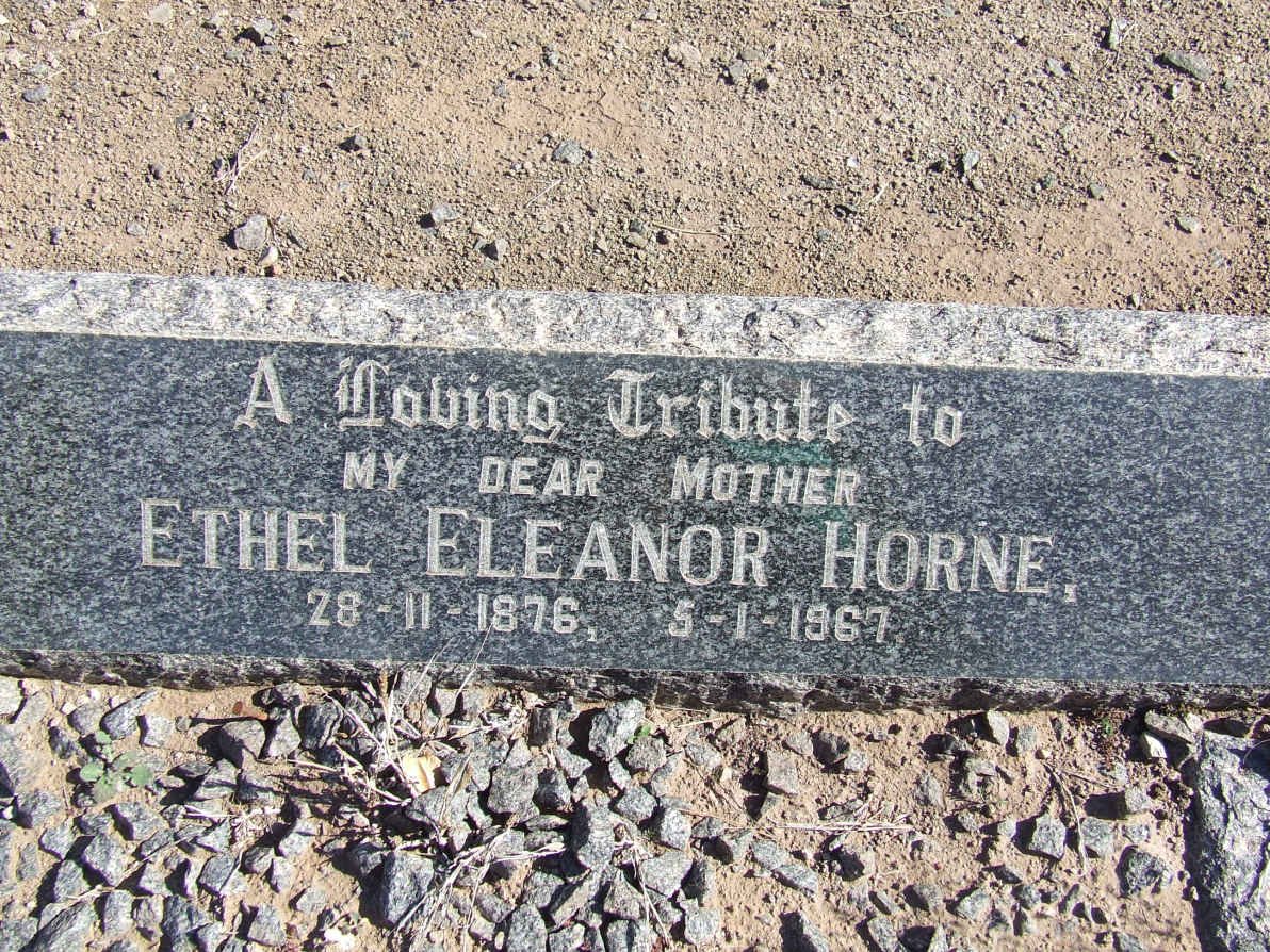HORNE Ethel Eleanor 1876-1967