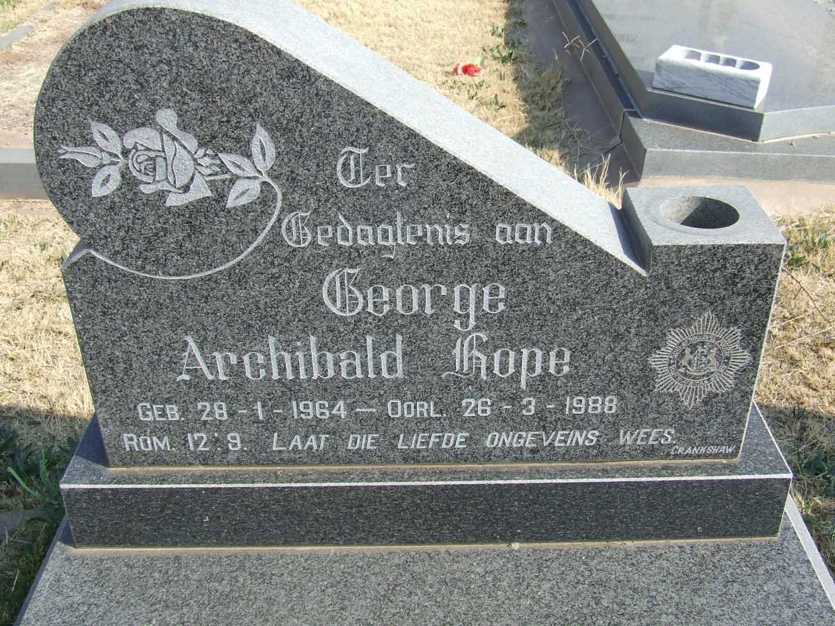 HOPE George Archibald 1964-1988