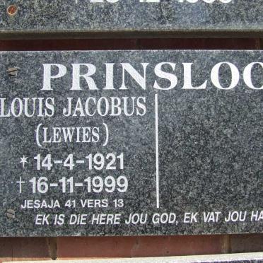 PRINSLOO Louis Jacobus 1921-1999