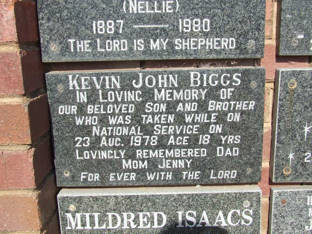 BIGGS Kevin John -1978