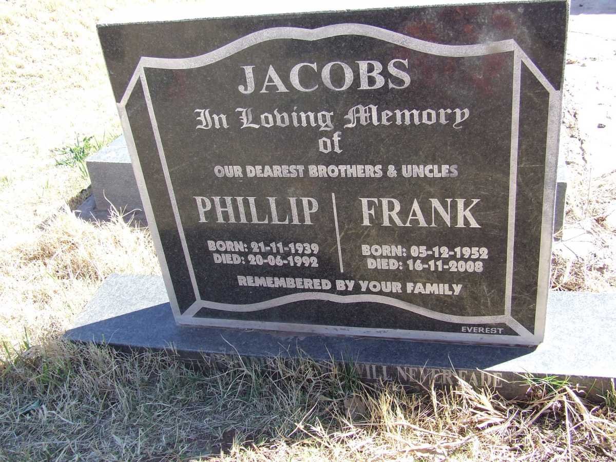 JACOBS Phillip 1939-1992 :: JACOBS Frank 1952-2008