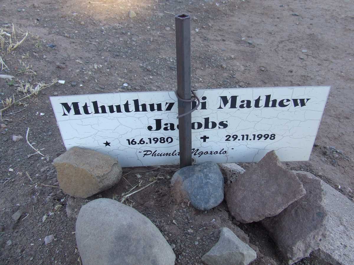 JACOBS Mthuthuzeli Mathew 1980-1998