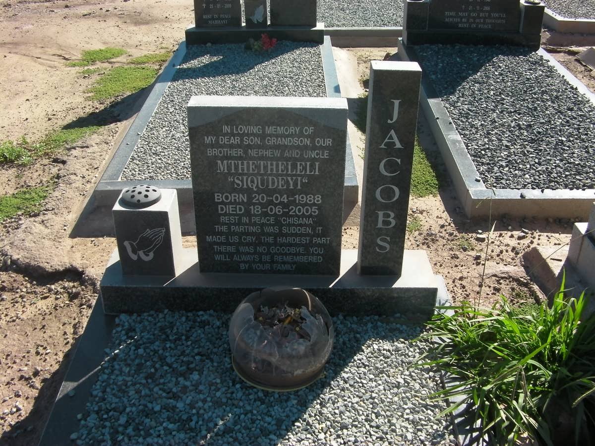 JACOBS Mththeleli 1988-2005