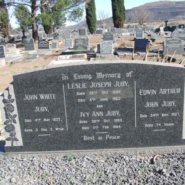 JUBY John White -1932 :: JUBY Leslie Joseph 1888-1963 &amp; Ivy Ann 1889-1964 :: JUBY Edwin Arthur John -1957