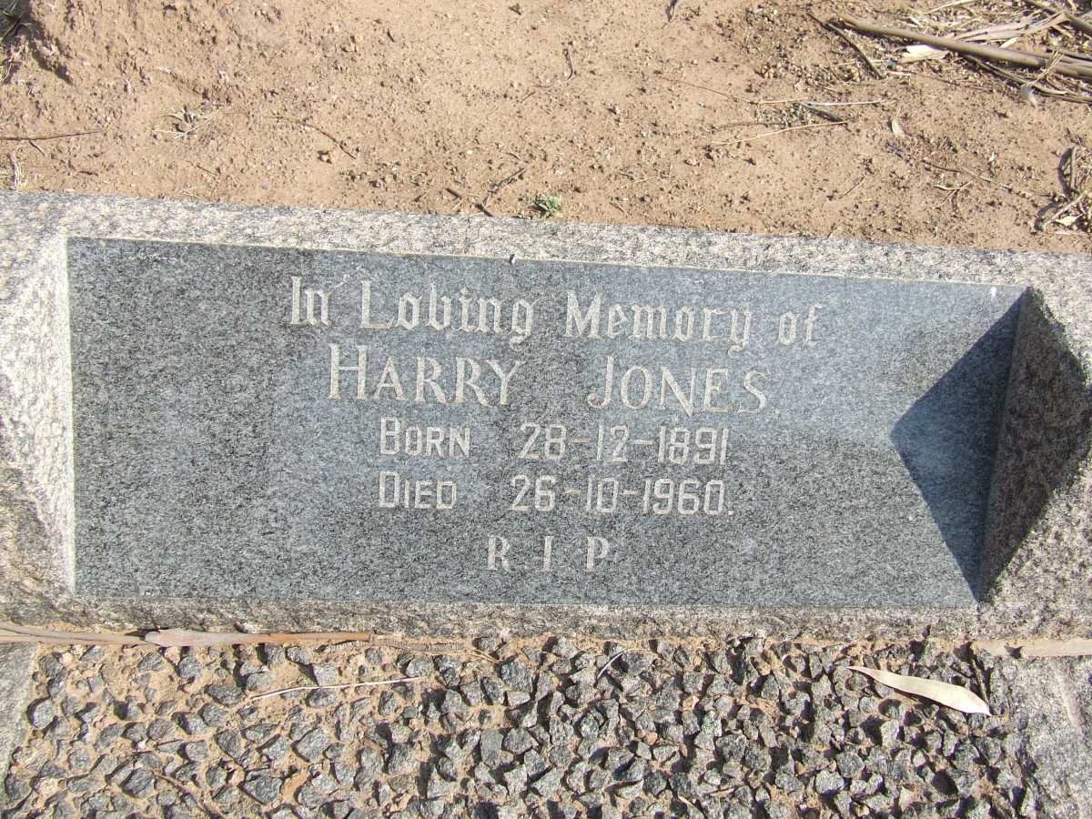 JONES Harry 1891-1960