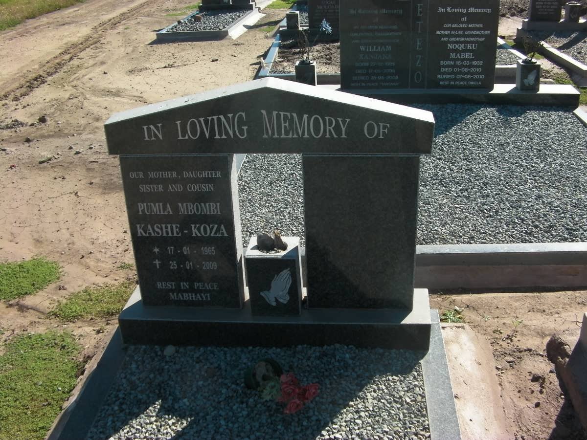 KOZA Pumla Mbombi, Kashe 1965-2009
