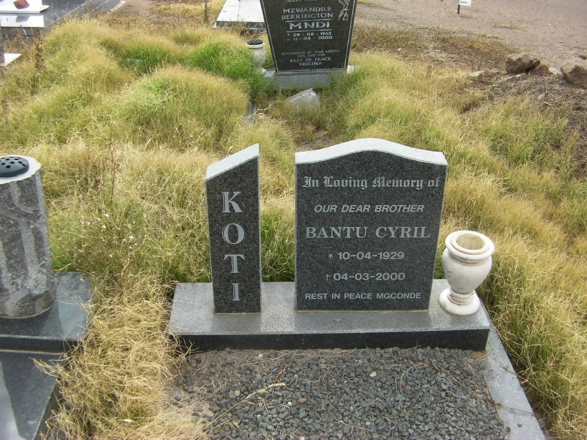 KOTI Bantu Cyril 1929-2000
