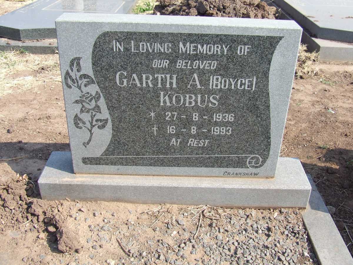 KOBUS Garth A. 1936-1993