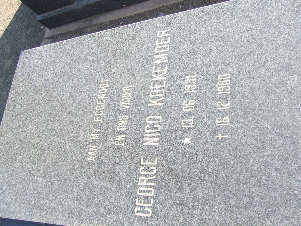 KOEKEMOER George Nico 1931-1980
