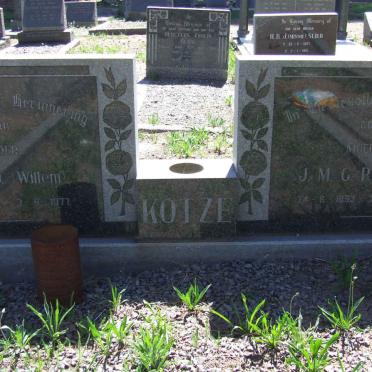 KOTZE W.H.J. 1896-1977 &amp;  J.M.G.P. 1893-1972